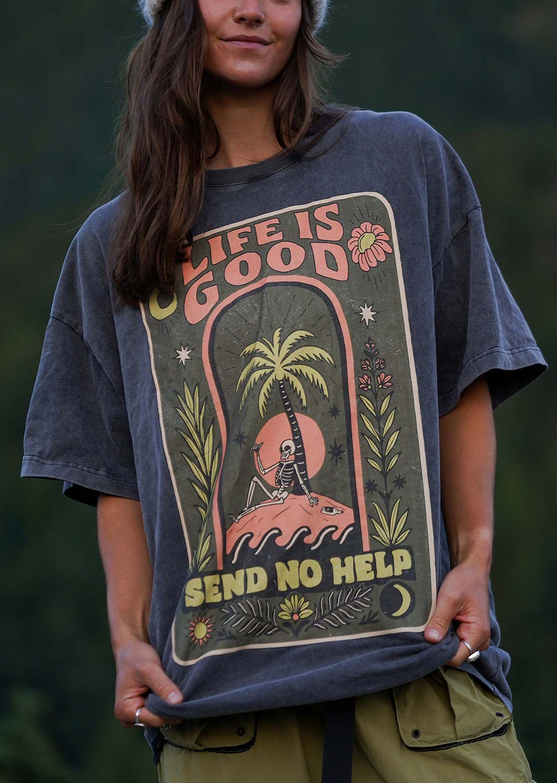 Notice The Reckless Women’s Send No Help Oversized T-Shirt