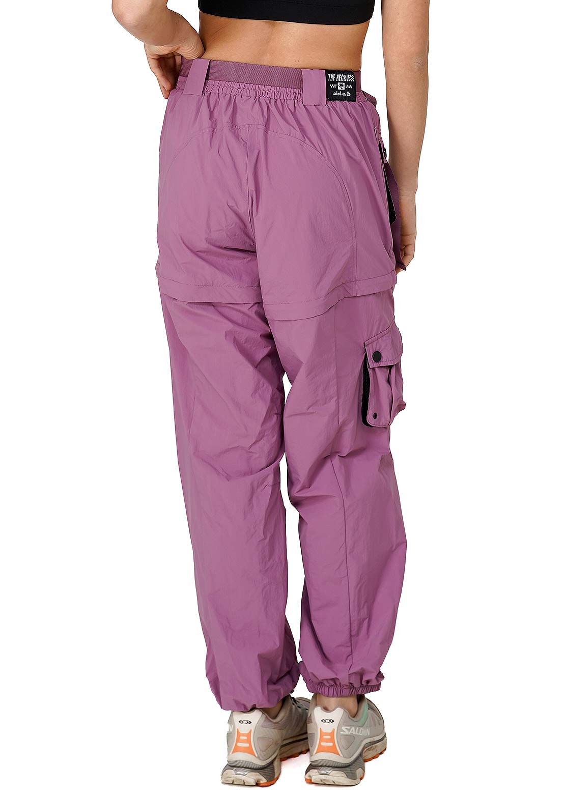 Notice The Reckless Women's Burgundy Zip-Off Pants