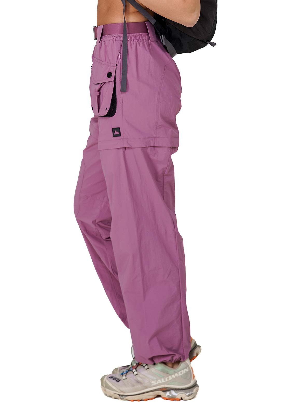Notice The Reckless Women's Burgundy Zip-Off Pants