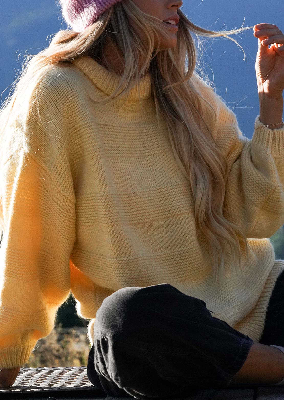 Notice The Reckless Women's Butter Yellow Sweater