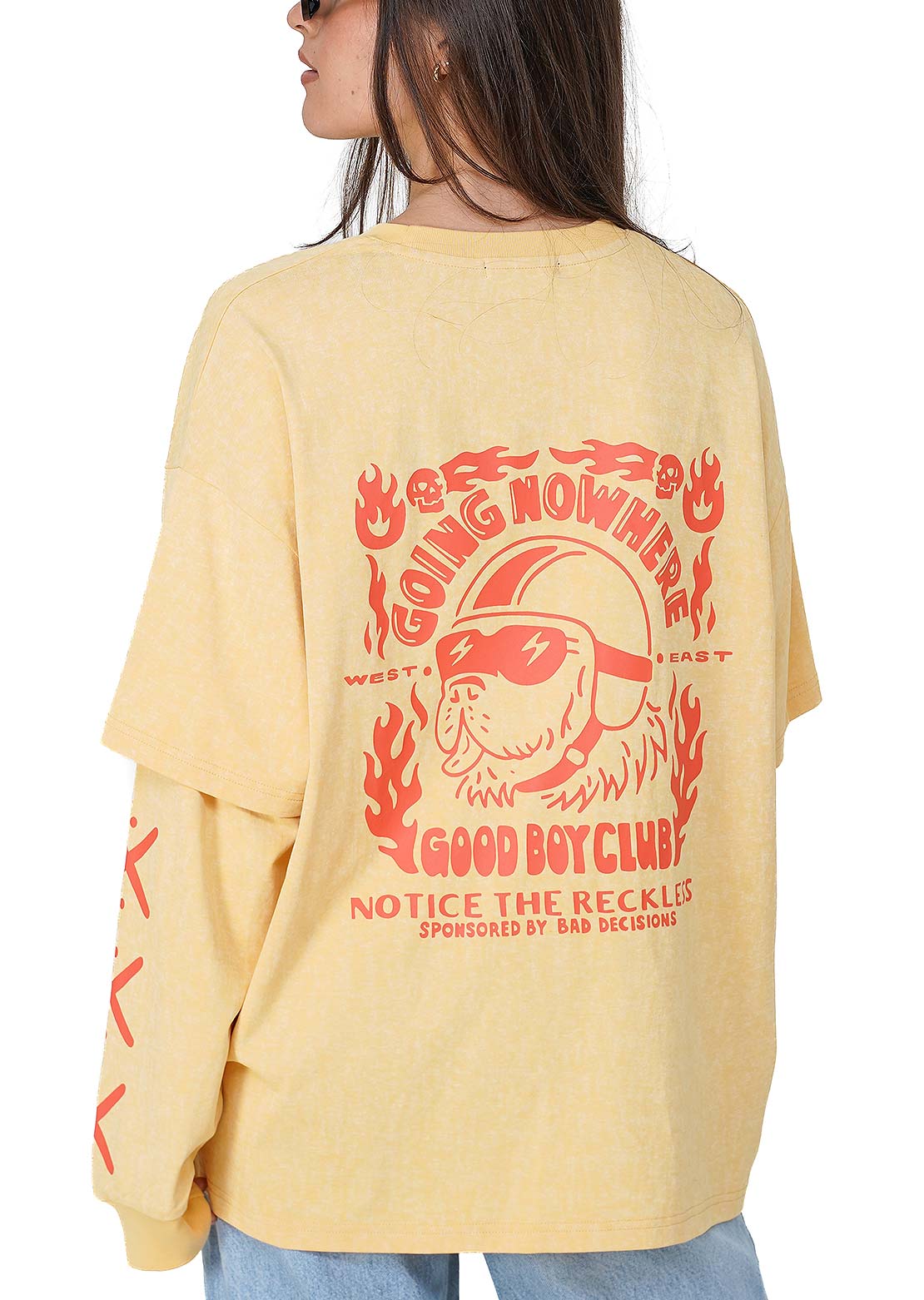 Notice The Reckless Women's Going Nowhere Layered Long Sleeve