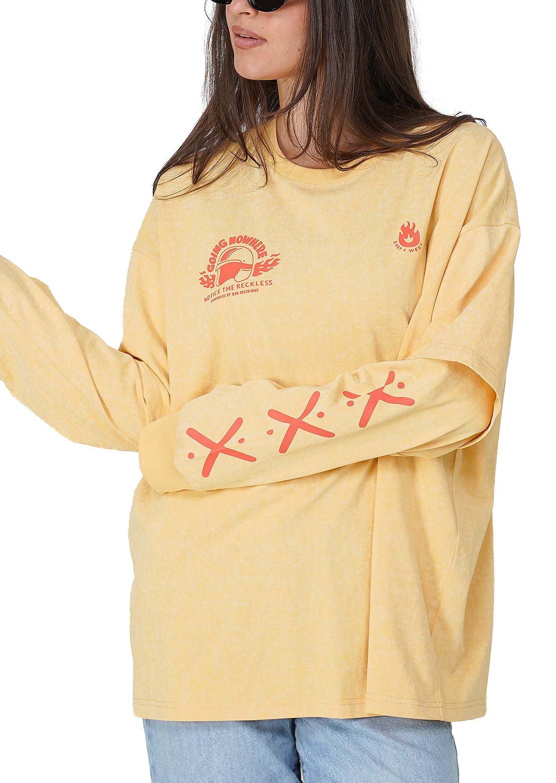 Notice The Reckless Women's Going Nowhere Layered Long Sleeve