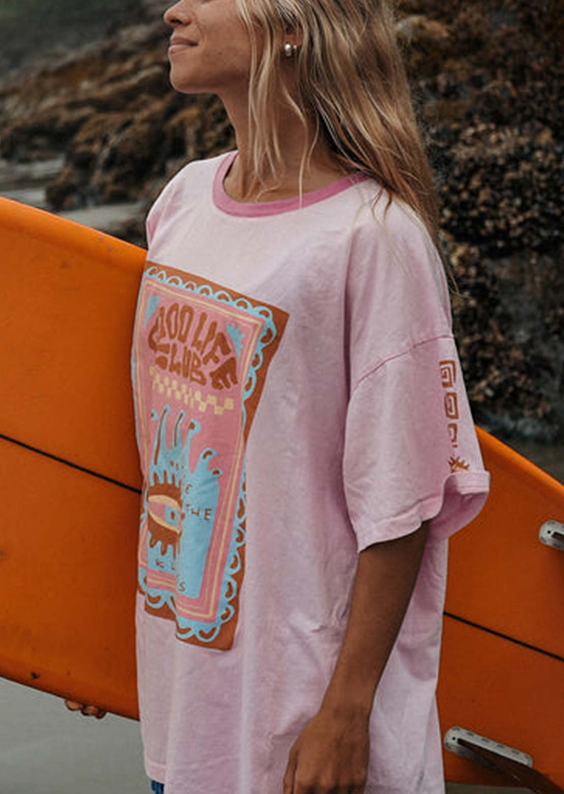 Notice The Reckless Women's Good Vibes Oversized T-Shirt