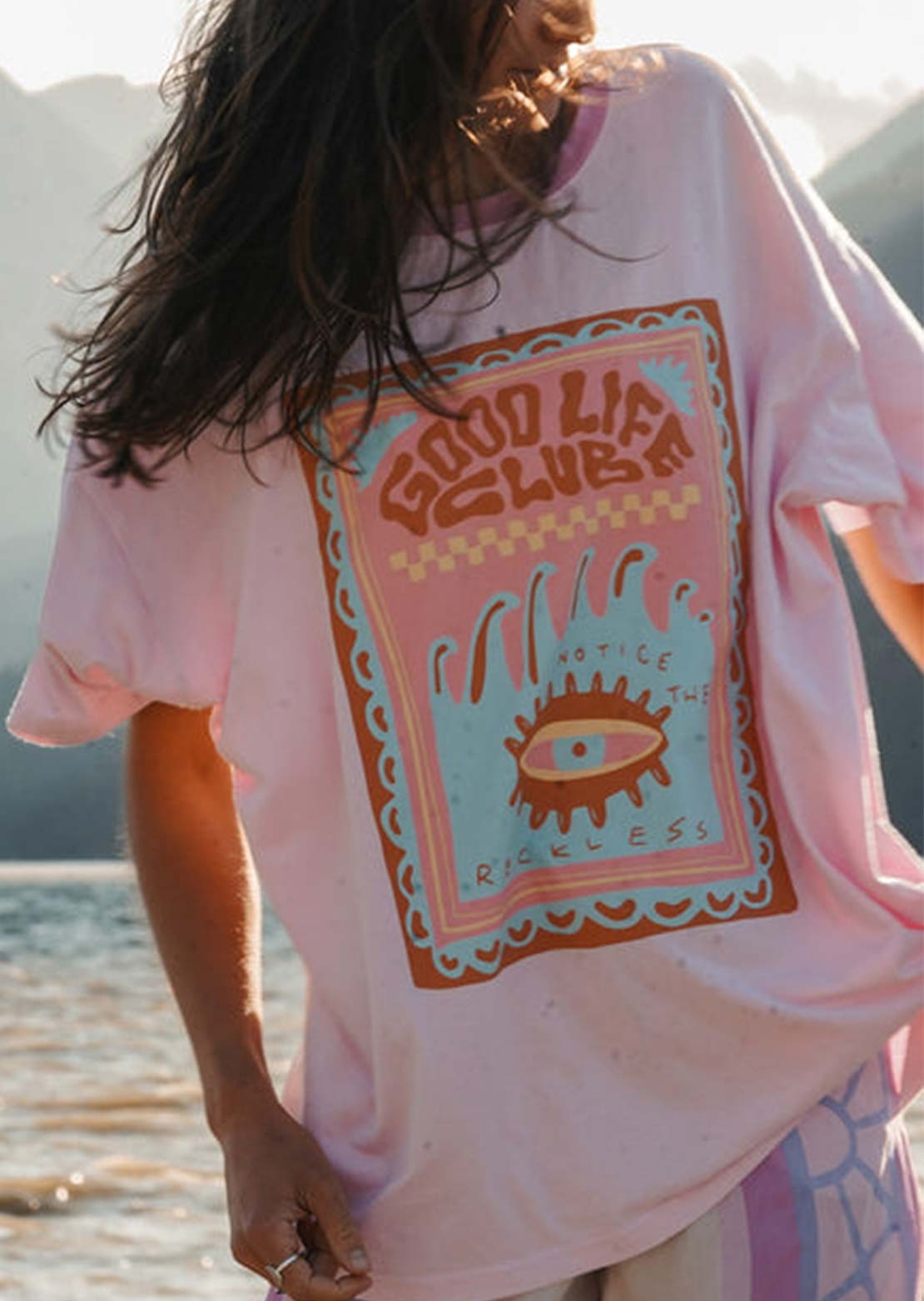 Notice The Reckless Women's Good Vibes Oversized T-Shirt