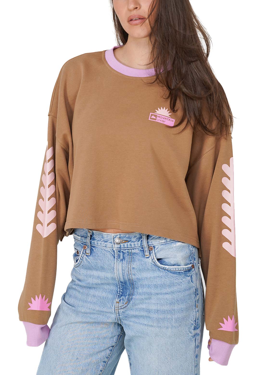Notice The Reckless Women's Great White North Cropped Long Sleeve