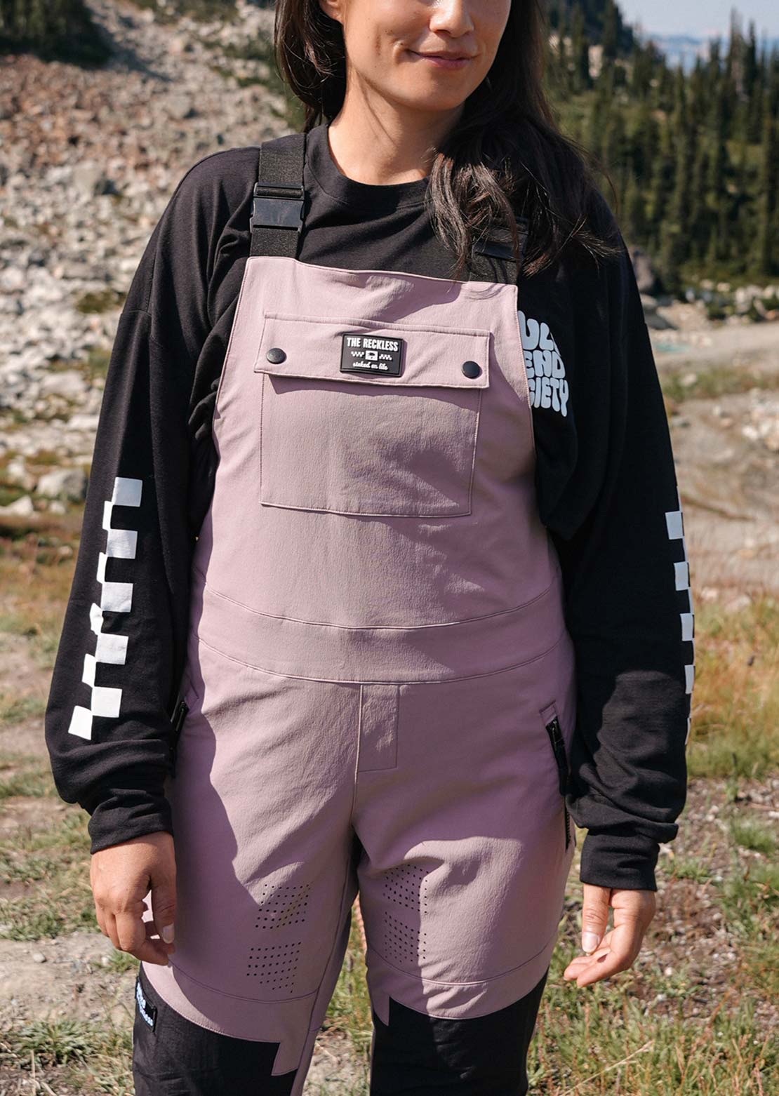 Notice The Reckless Women's MTB Bib Pants Dusty Pink