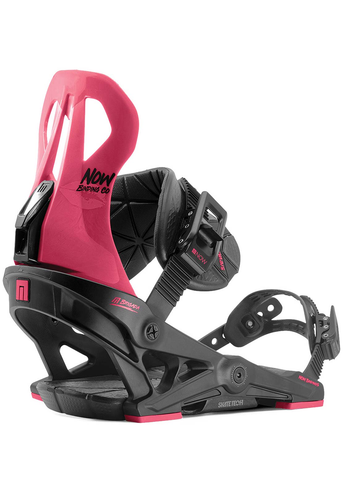 NOW Brigada Snowboard Bindings Black/Pink