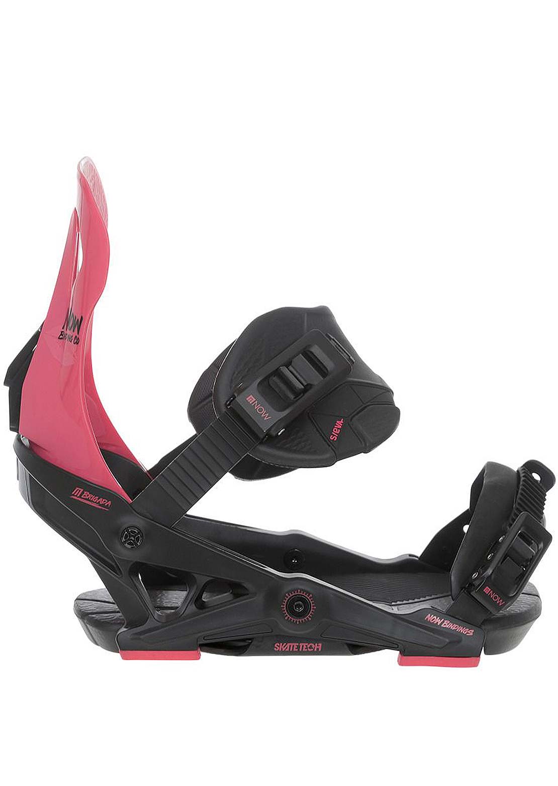 NOW Brigada Snowboard Bindings Black/Pink