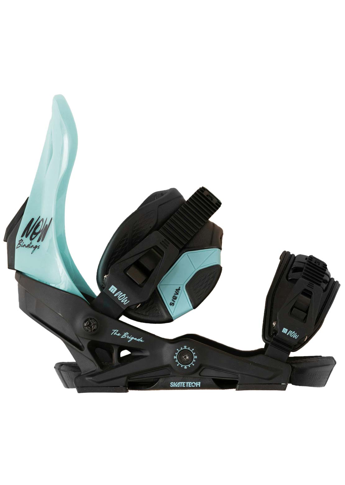 NOW Brigada Snowboard Bindings Black/Turquoise