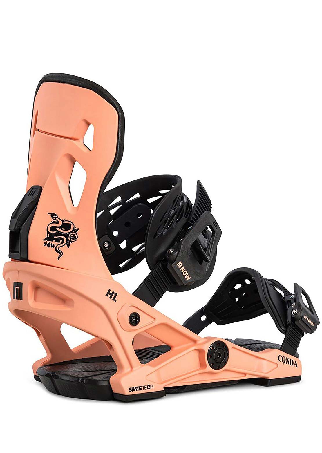 NOW Conda Fluoro Snowboard Binding Coral