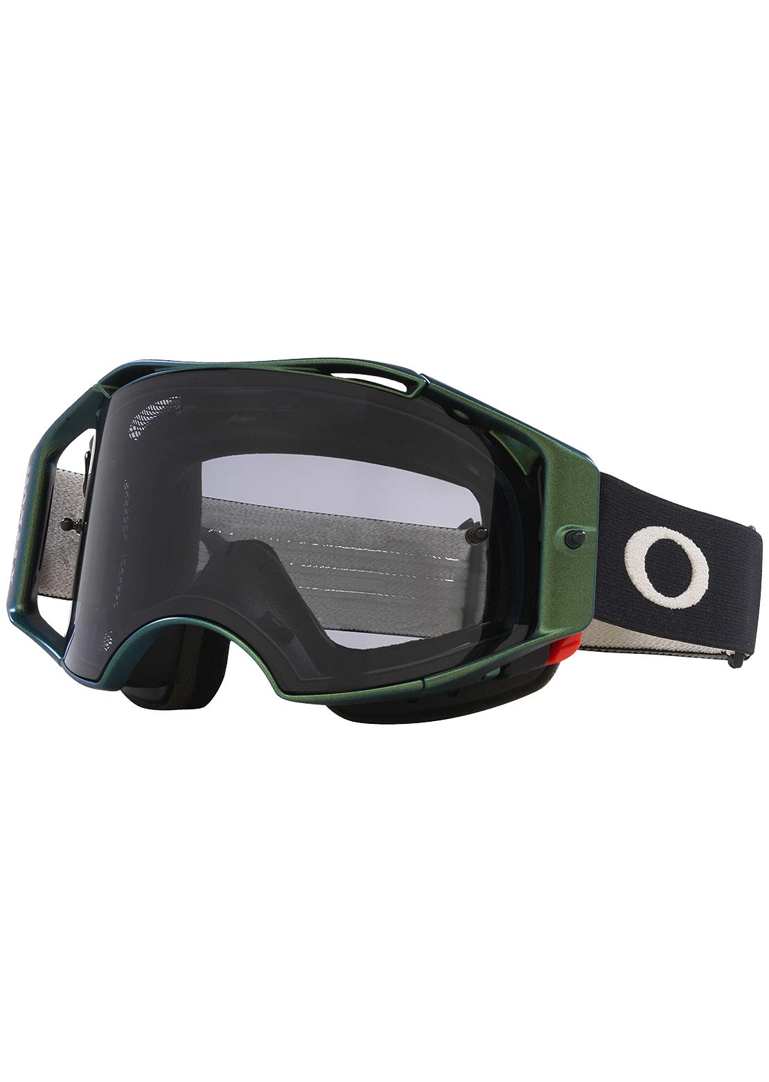 Oakley Airbrake MTB Mountain Bike Googles Black Green/Light Grey
