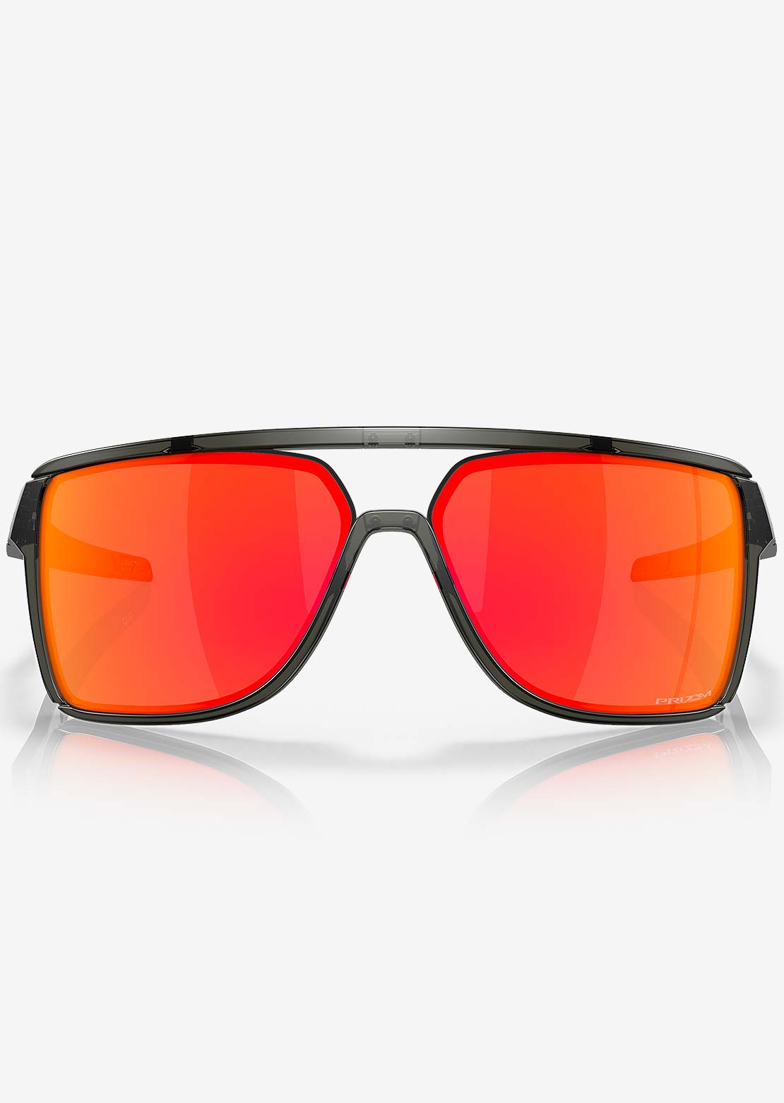Oakley Men's Castel Prizm Sunglasses Matte Grey Smoke/Prizm Ruby