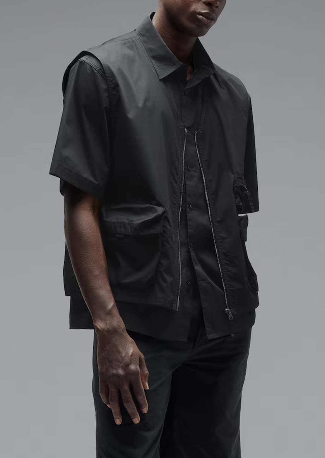 Oakley Men's Echo Rise Button Up Shirt Pitch Black