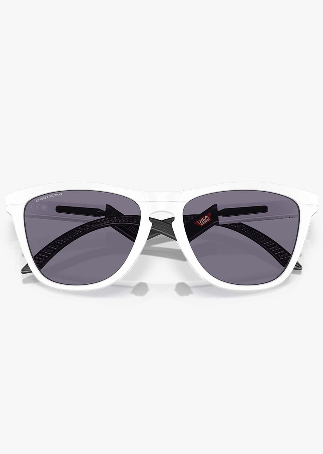 Oakley Men&#39;s Frogskins Hybrid Sunglasses Matte White/Prizm Grey
