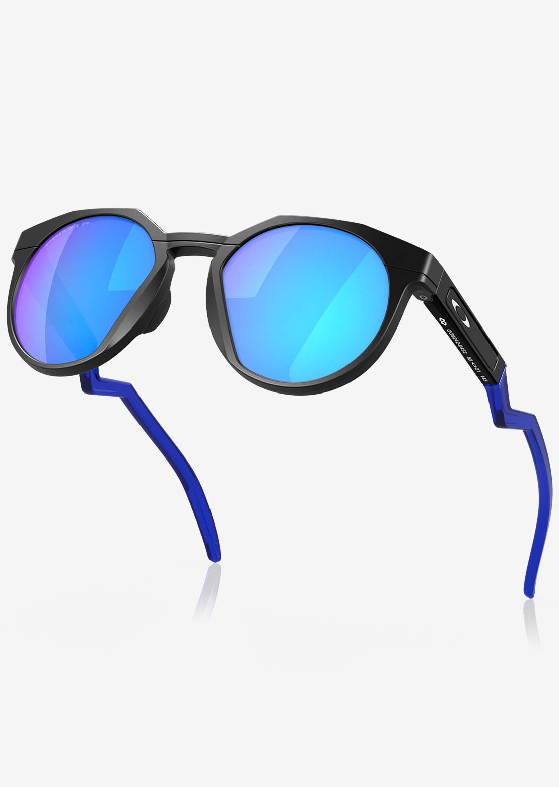 Oakley Men&#39;s HSTN Prizm Sunglasses Navy/Transparent Blue/Prizm 24k Polarized