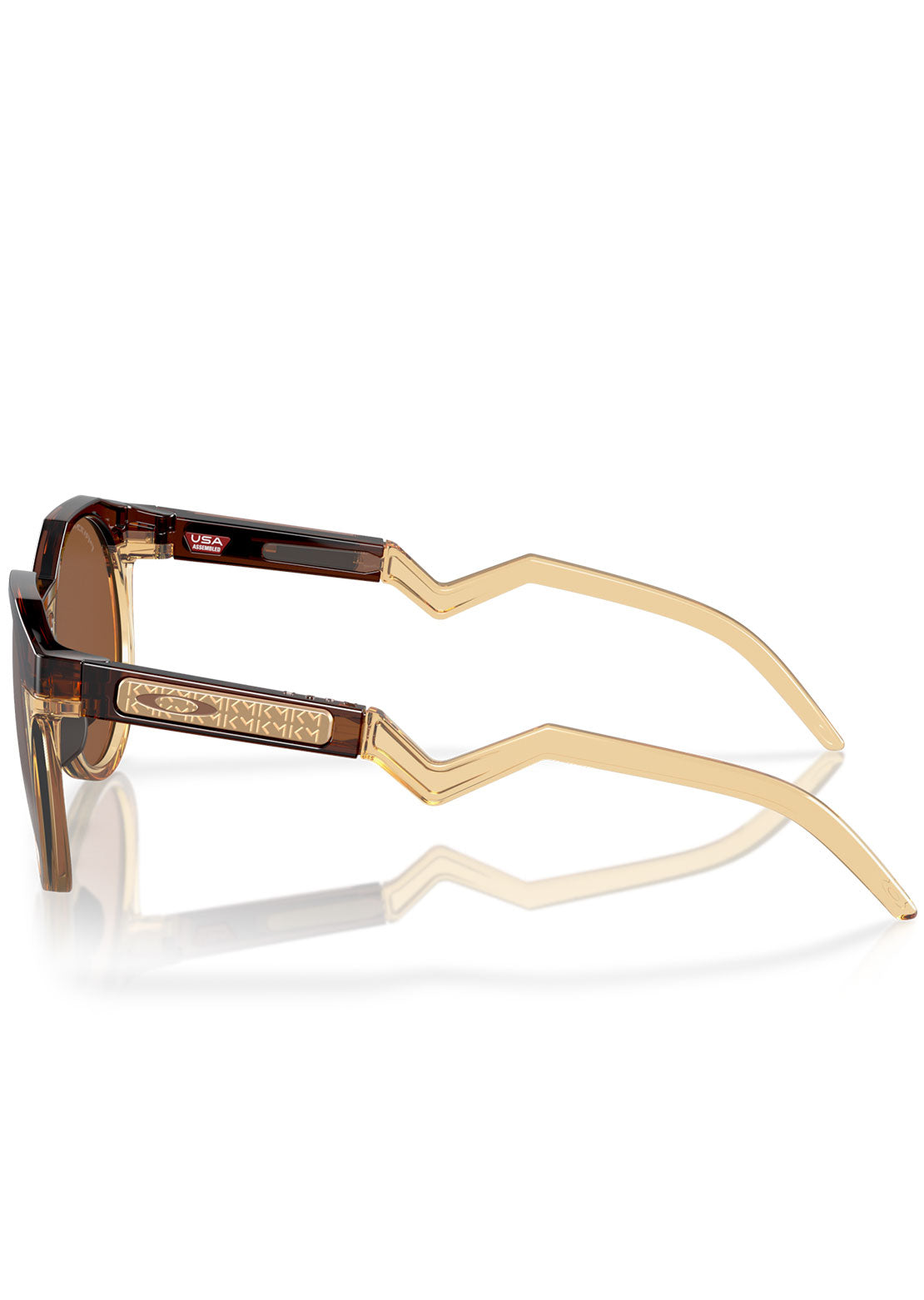 Oakley Men's HSTN Prizm Sunglasses Kylian Mbappe Dark Amber/Prizm Tungsten Iridium