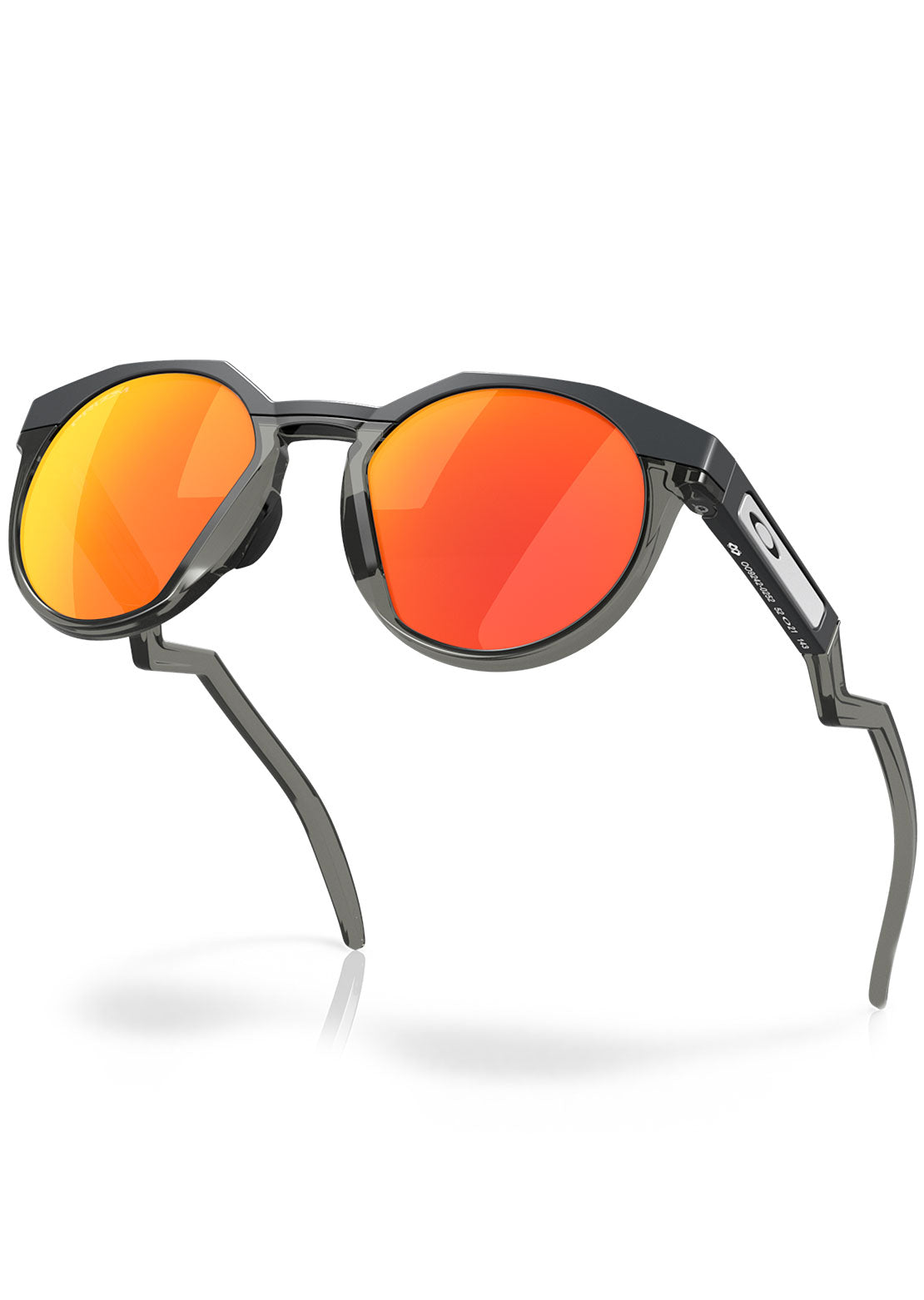 Oakley Men's HSTN Prizm Sunglasses Matte Carbon/Grey Smoke/Prizm Ruby Iridium