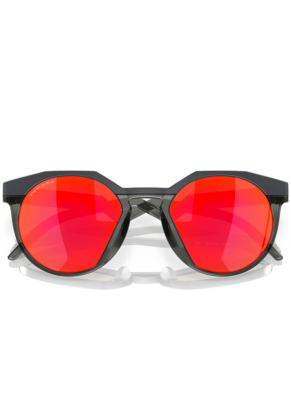 Oakley Men's HSTN Prizm Sunglasses Matte Carbon/Grey Smoke/Prizm Ruby Iridium