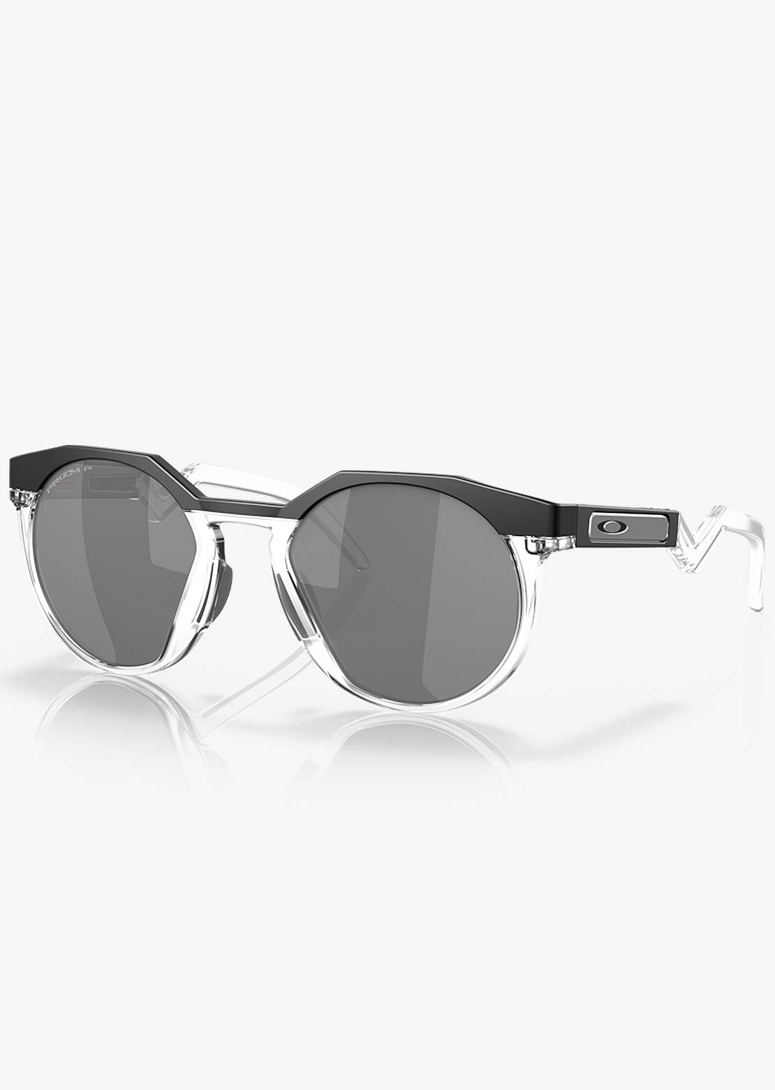 Oakley Men's HSTN Prizm Sunglasses Matte Black/Clear/Prizm Black Polarized