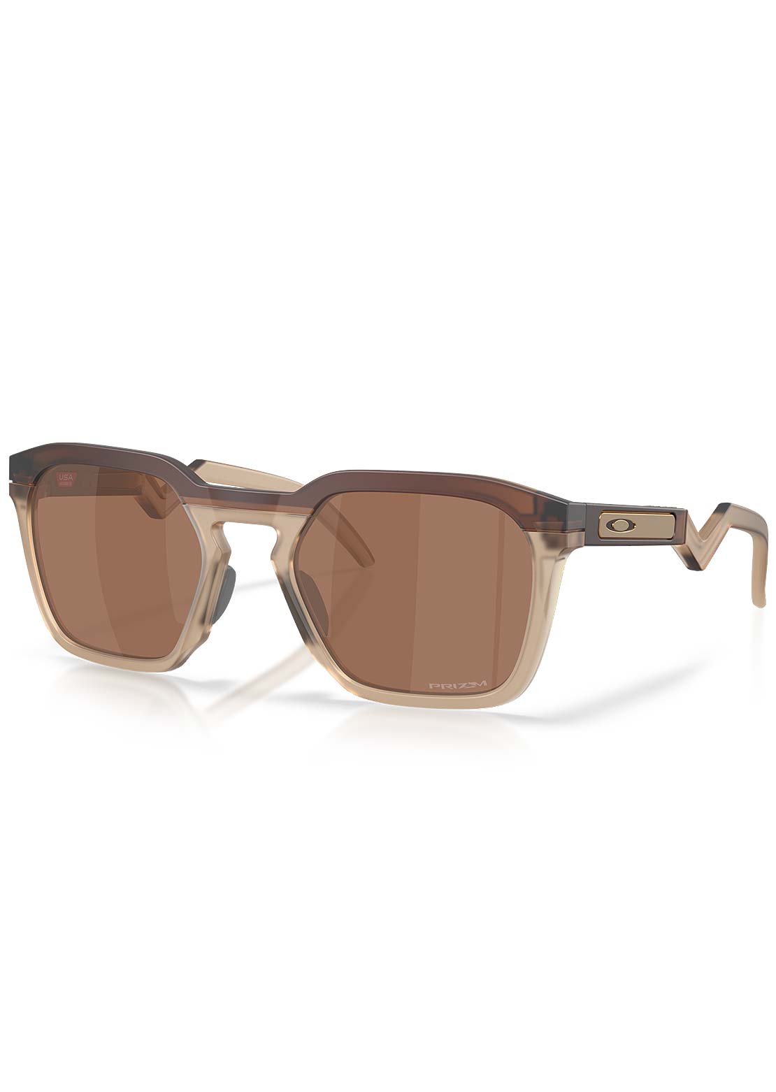 Oakley Men's HSTN SQ Sunglasses Matte Rootbeer/Prizm Tungsten