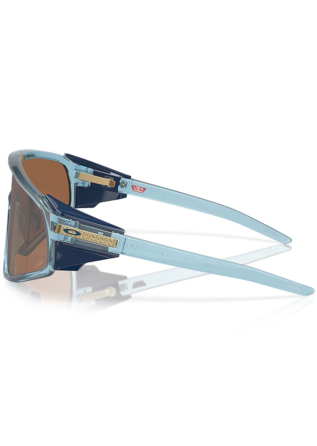 Oakley Men&#39;s Latch Panel Sunglasses Transparent Stonewash/Prizm Tungsten