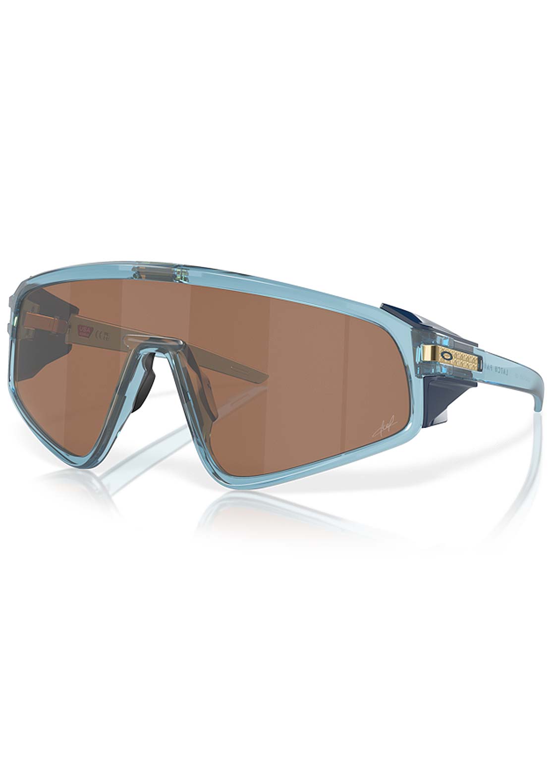 Oakley Men&#39;s Latch Panel Sunglasses Transparent Stonewash/Prizm Tungsten