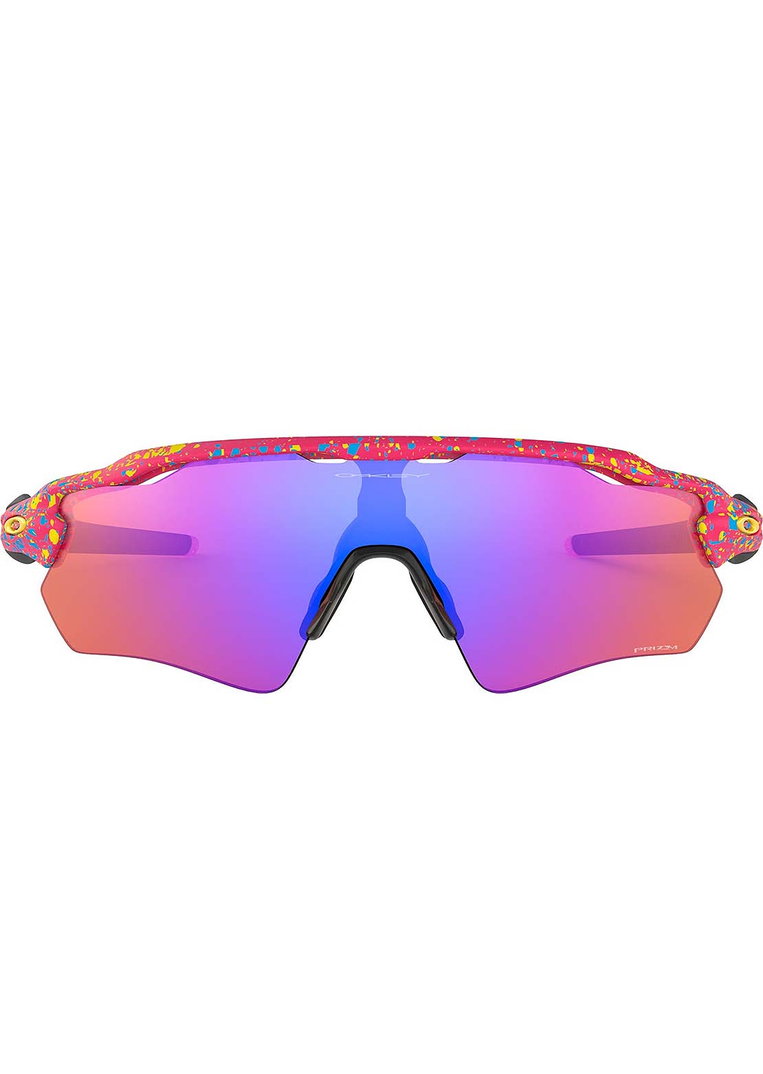 Oakley Men's Radar Ev Path Bike Sunglasses Neon Pink Splatter/Prizm Sapphire