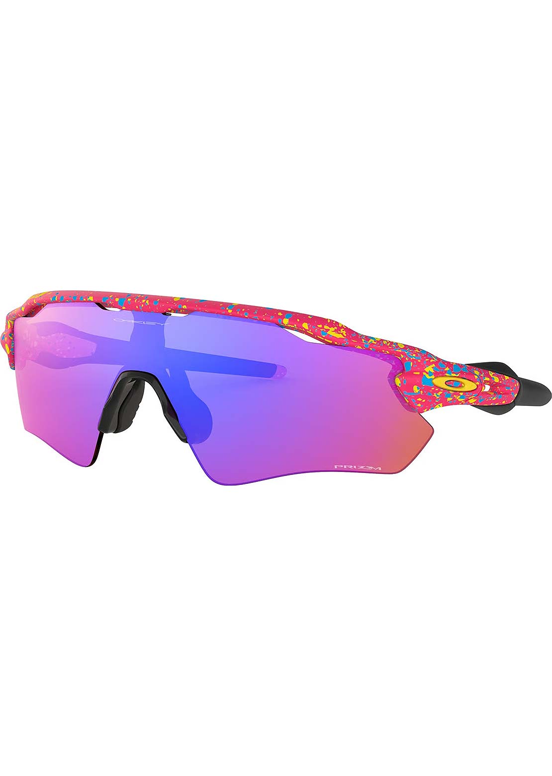 Oakley Men's Radar Ev Path Bike Sunglasses Neon Pink Splatter/Prizm Sapphire