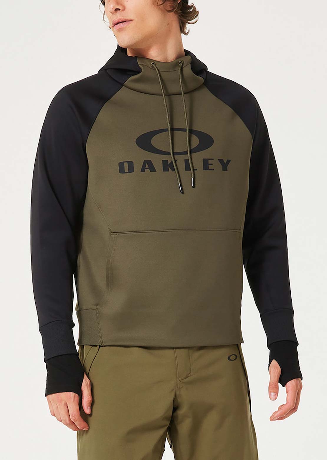 Oakley Men's Sierra DWR Fleece Hood 2.0 Army Green