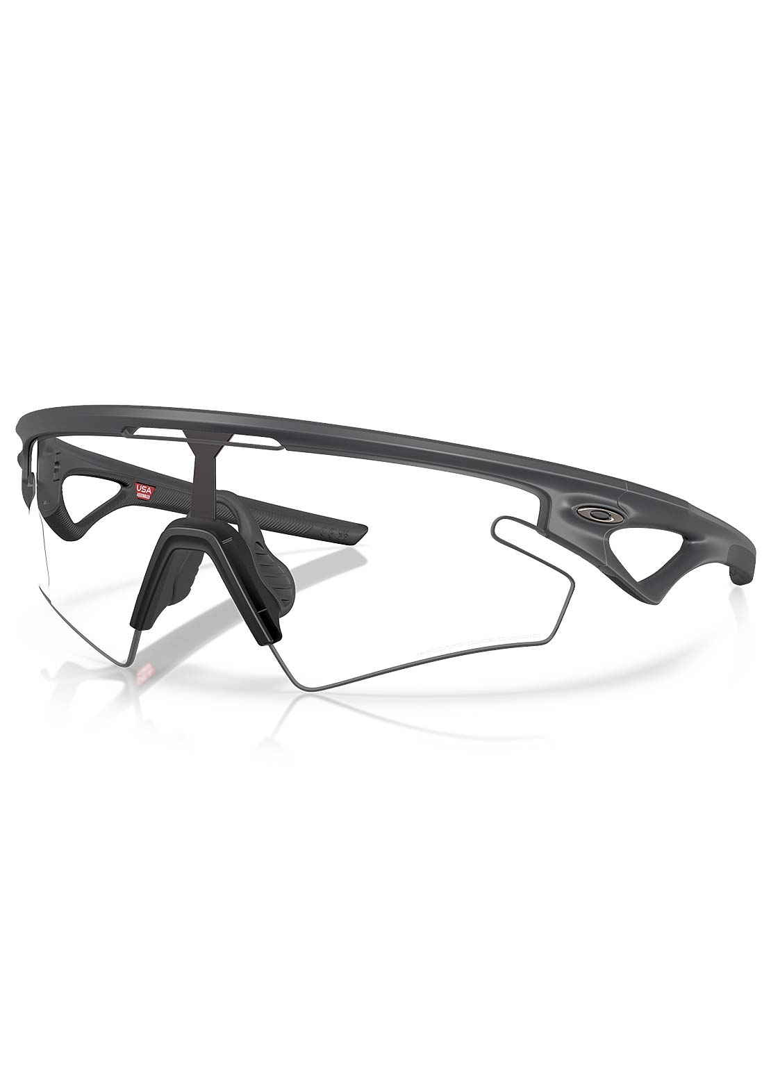 Oakley Men's Sphaera Slash Bike Sunglasses Carbon/Clear - Black Photochromic