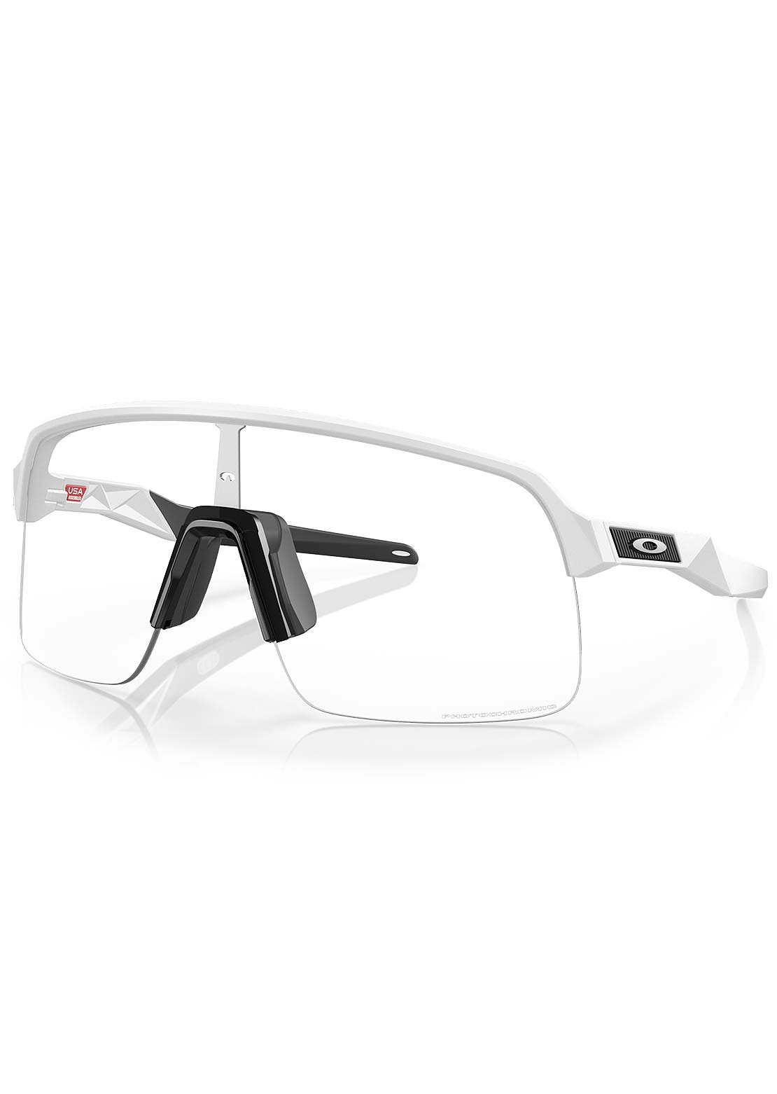 Oakley Men's Sutro Lite Bike Sunglasses Matte White/Clear Photochromic