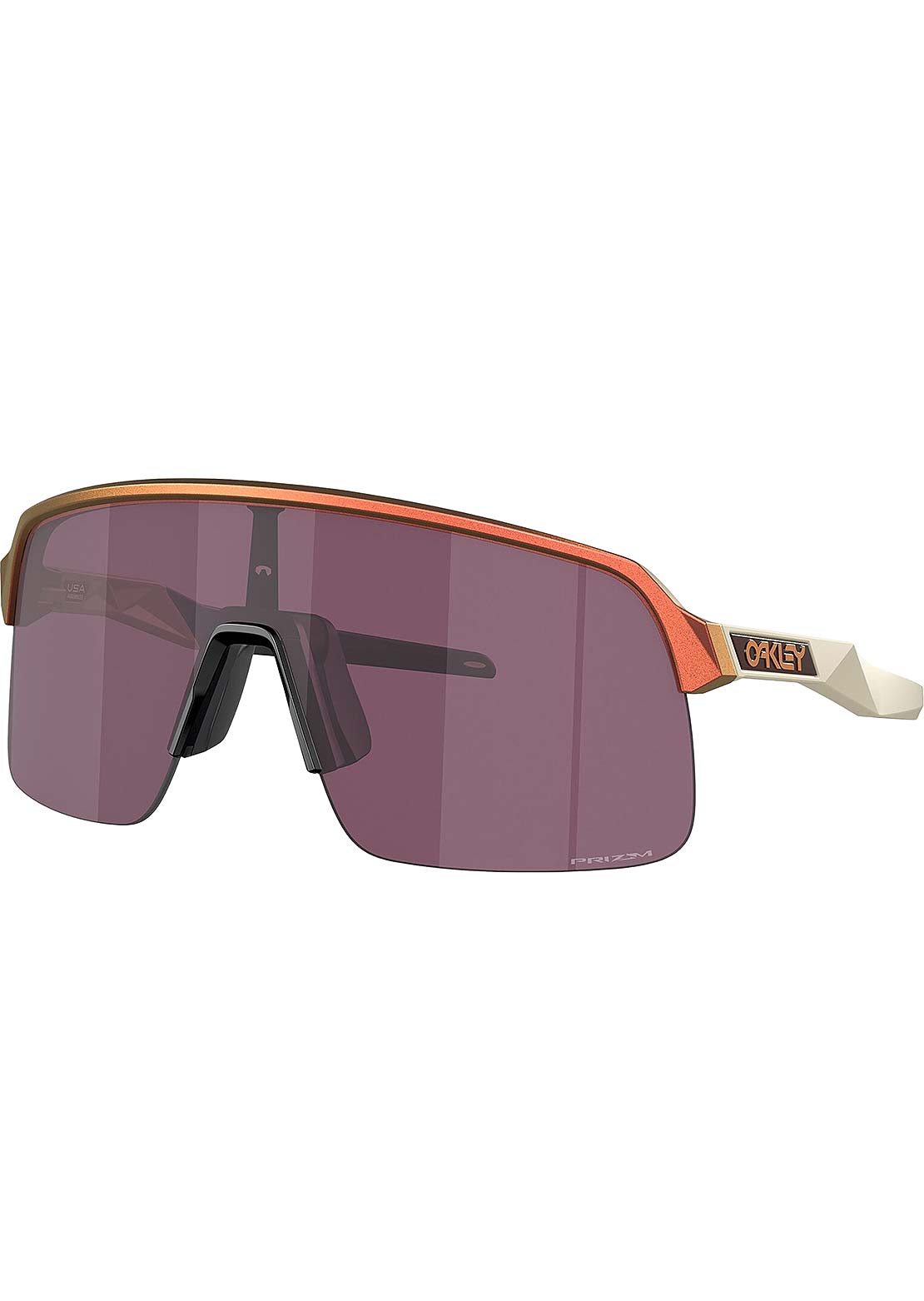 Oakley Men&#39;s Sutro Lite Prizm Bike Sunglasses Matte Rose Gold Colorshift/Prizm Road Black
