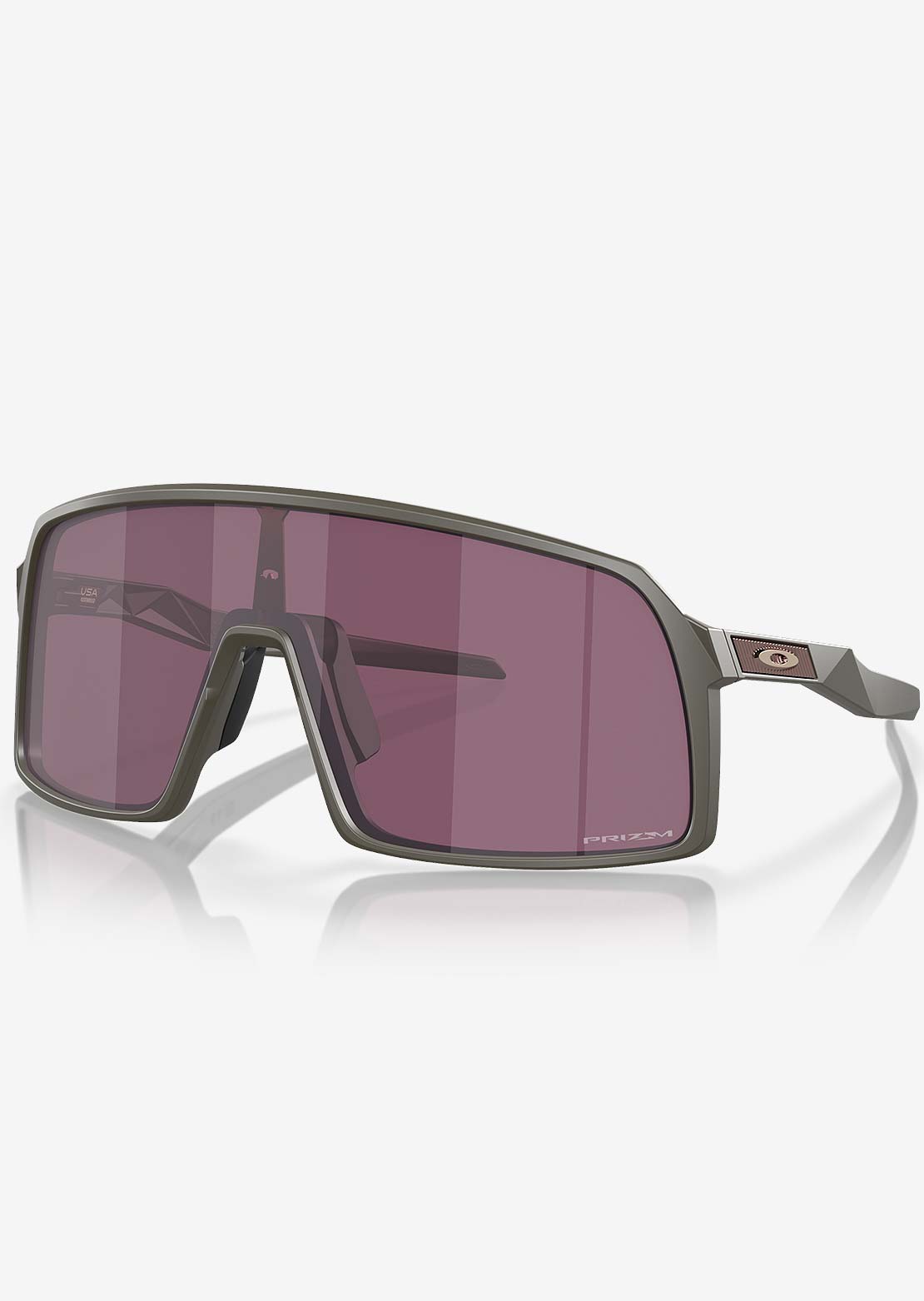 Oakley Men&#39;s Sutro Prizm Bike Sunglasses Matte Olive/Prizm Road Black
