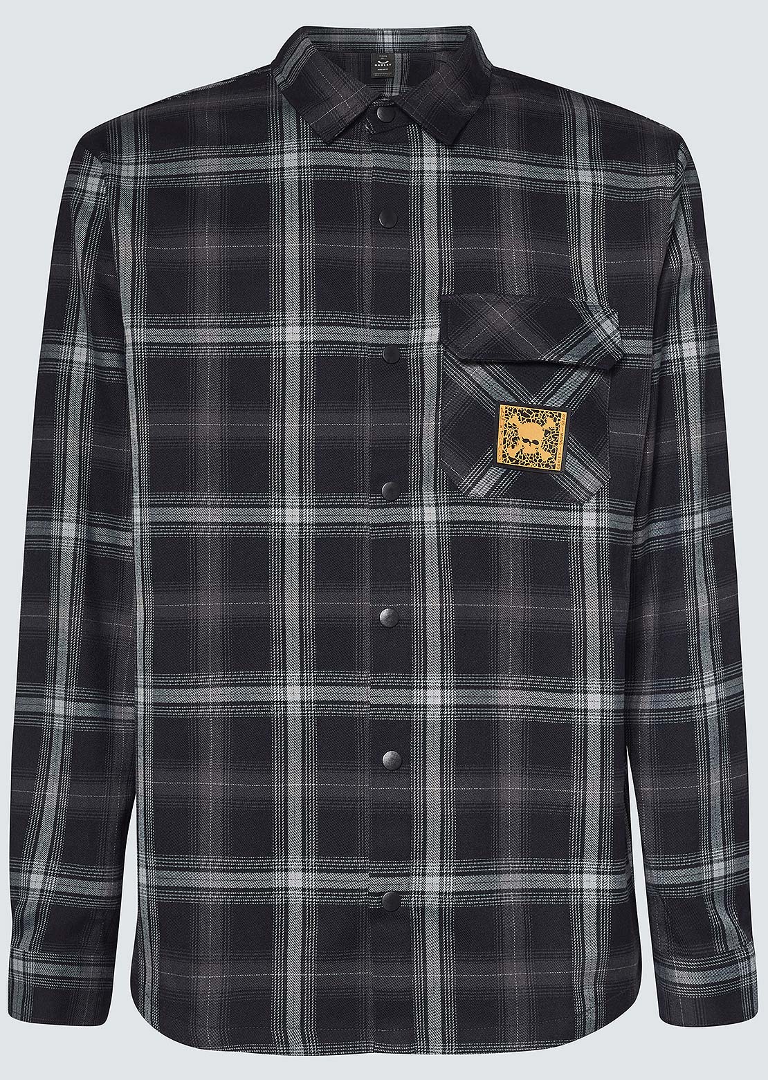 Oakley Men&#39;s TC Skull Flannel Shirt Black/Grey Check