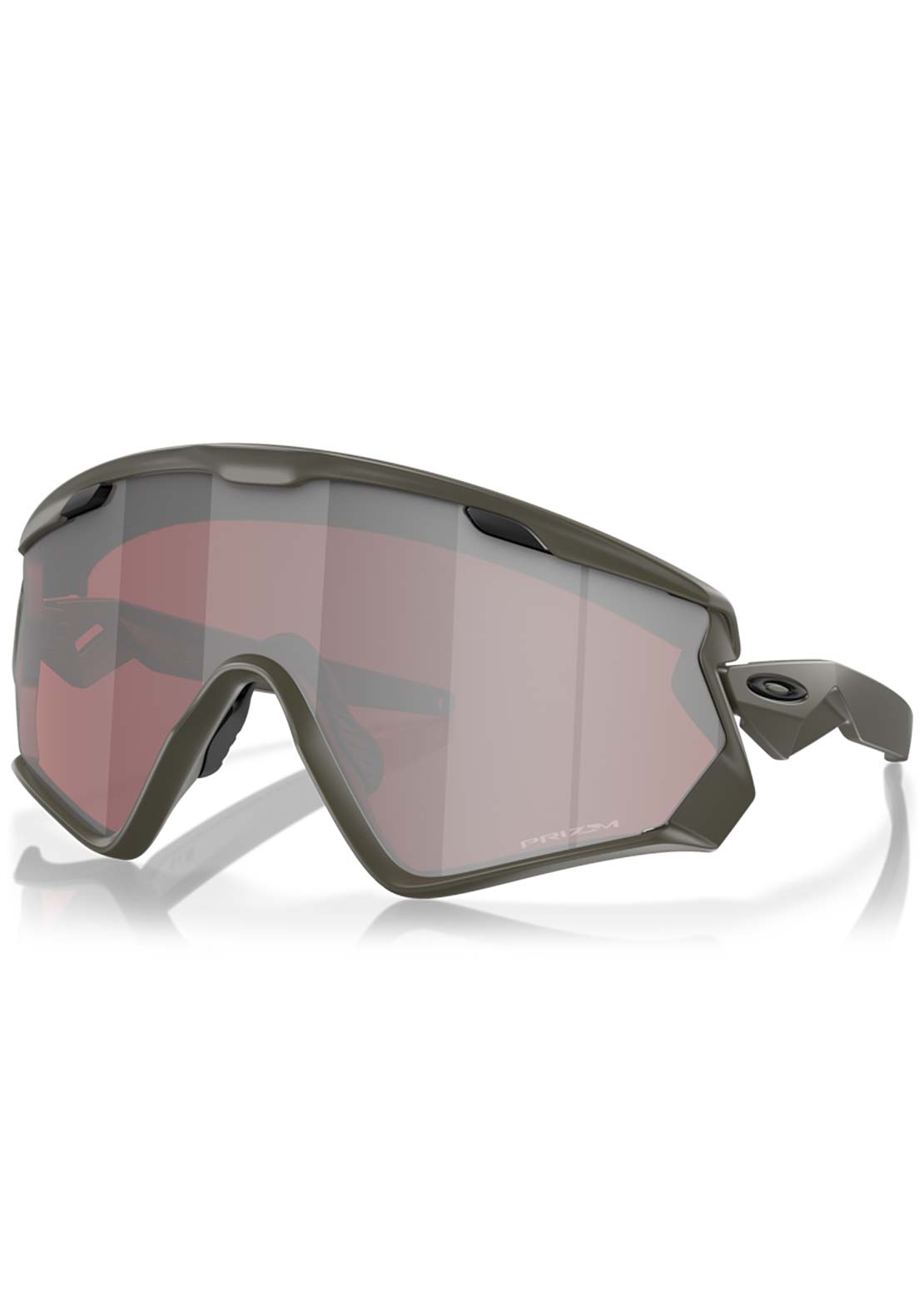 Oakley Men&#39;s Wind Jacket 2.0 Sunglasses Matte Olive/Prizm Snow Black Iridium