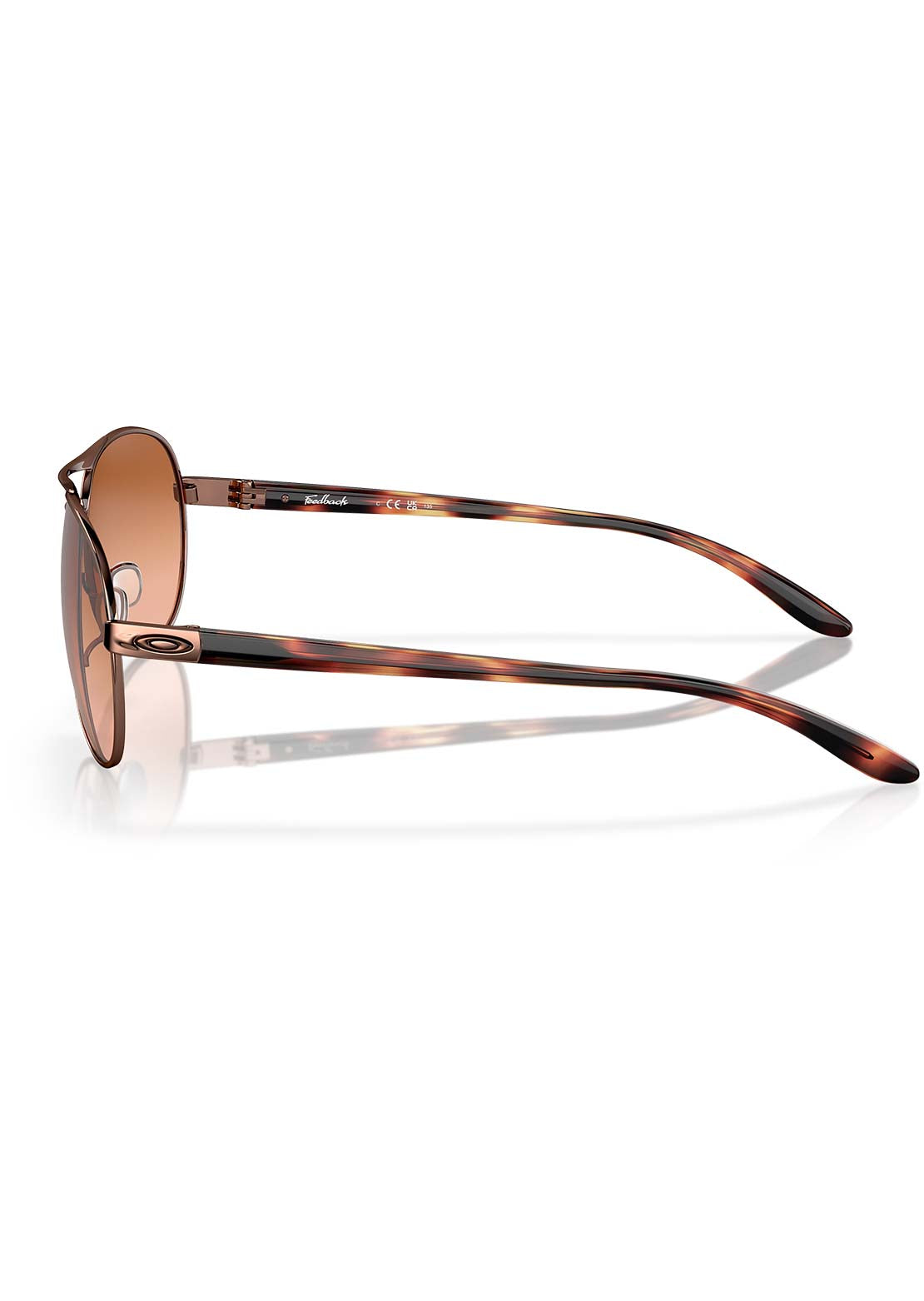Oakley Women's Feedback Sunglasses Pink/Brown Tortoise