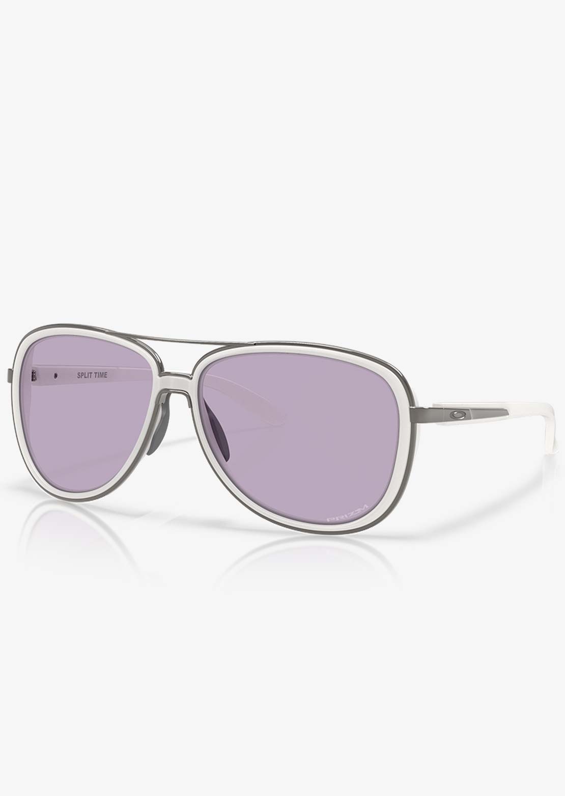 Oakley Women&#39;s Split Time Sunglasses Matte Transparent Mist/Prizm Slate