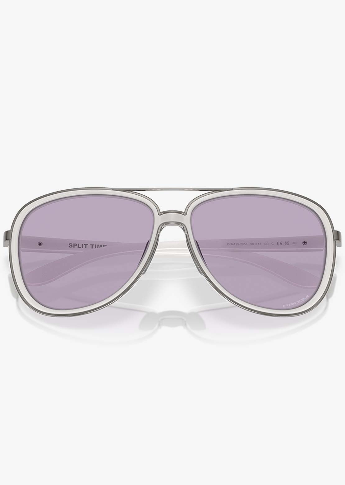 Oakley Women&#39;s Split Time Sunglasses Matte Transparent Mist/Prizm Slate