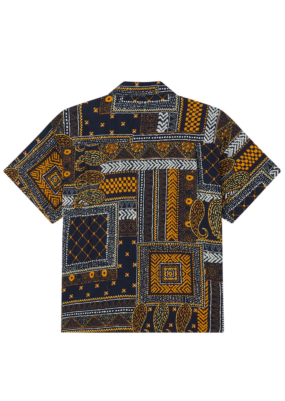 Obey Men&#39;s Archie Woven Button Up Shirt Navy