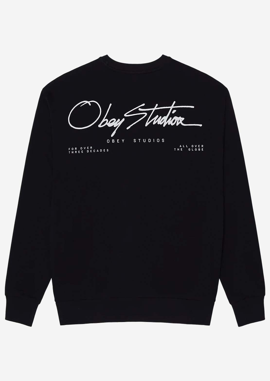 Obey Men's Autograph Crew Longsleeve Black
