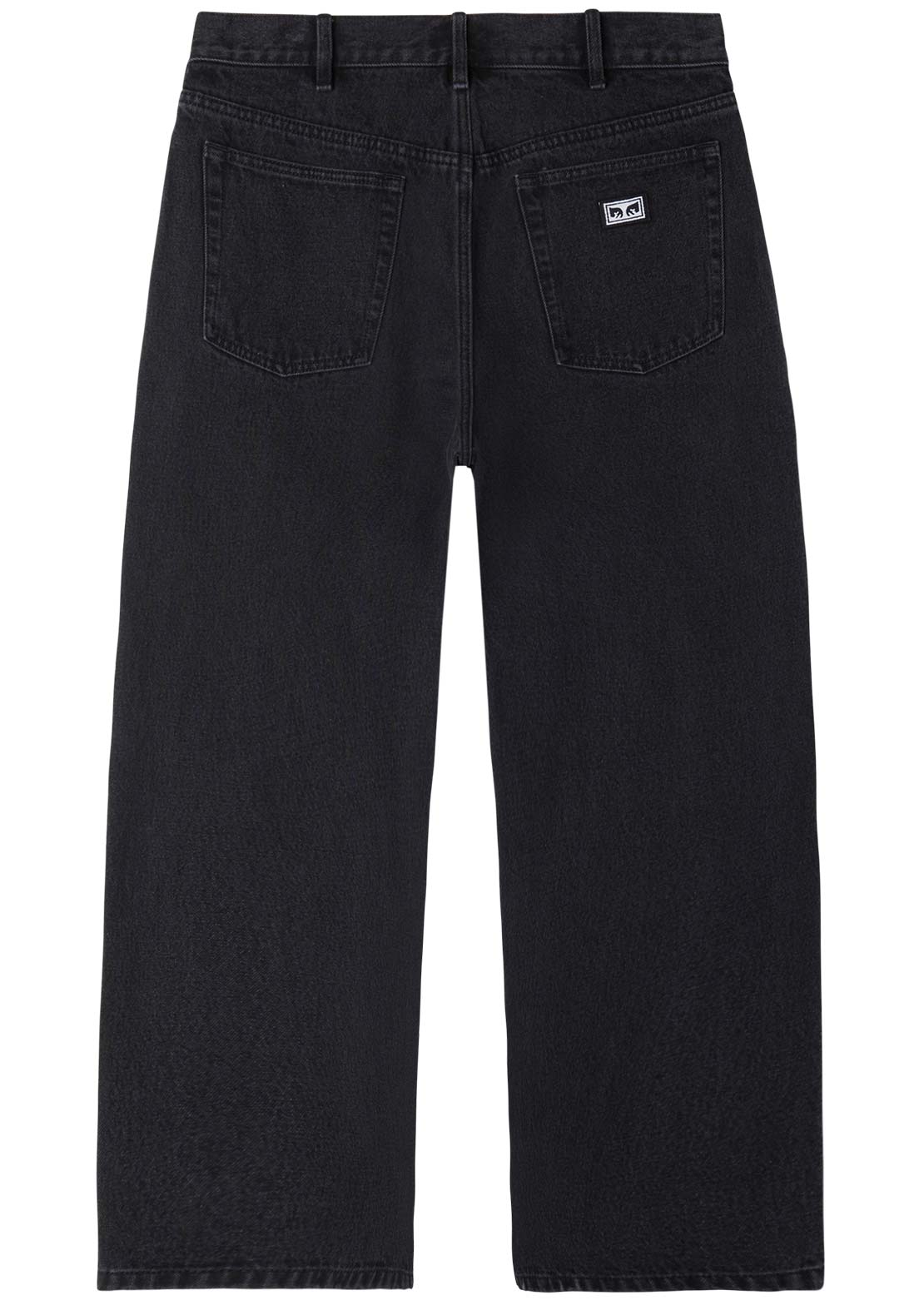 Obey Men's Bigwig Baggy Denim Pants Washed Black