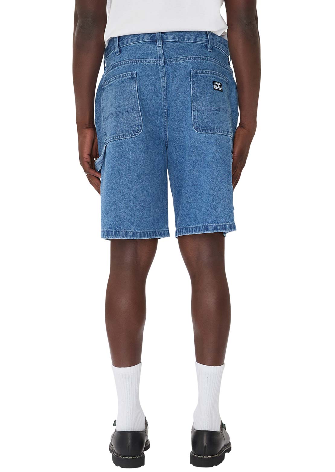 Obey Men&#39;s Bigwig Baggy Denim Shorts Light Indigo