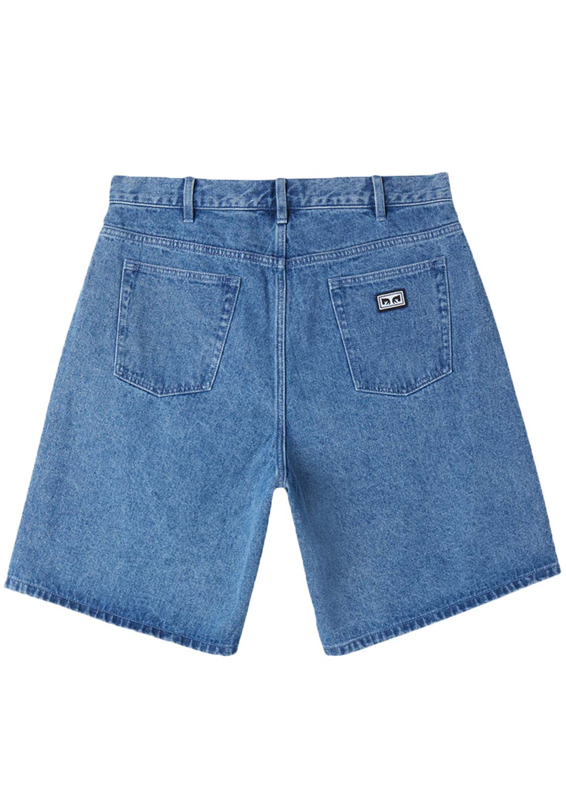 Obey Men&#39;s Bigwig Baggy Denim Shorts Light Indigo