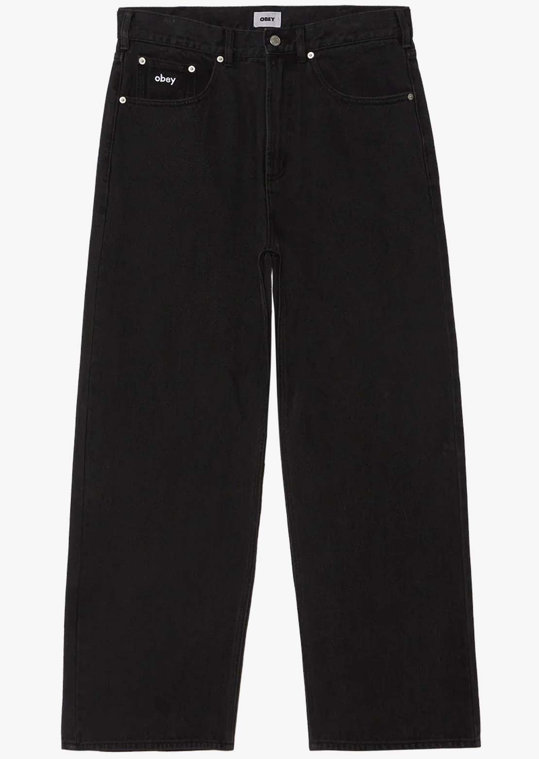 Obey Men's Bigwig Baggy Denim Shorts Black