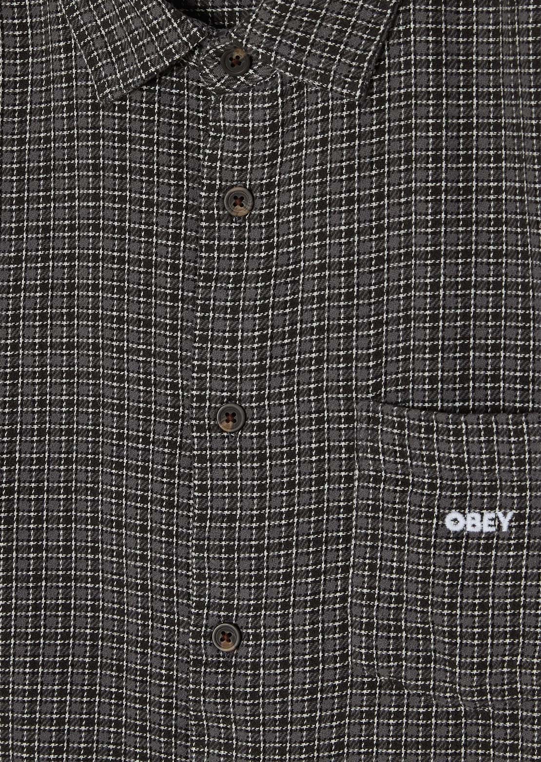 Obey Men's Bigwig Jack Woven Button Up Shirts Black Multi