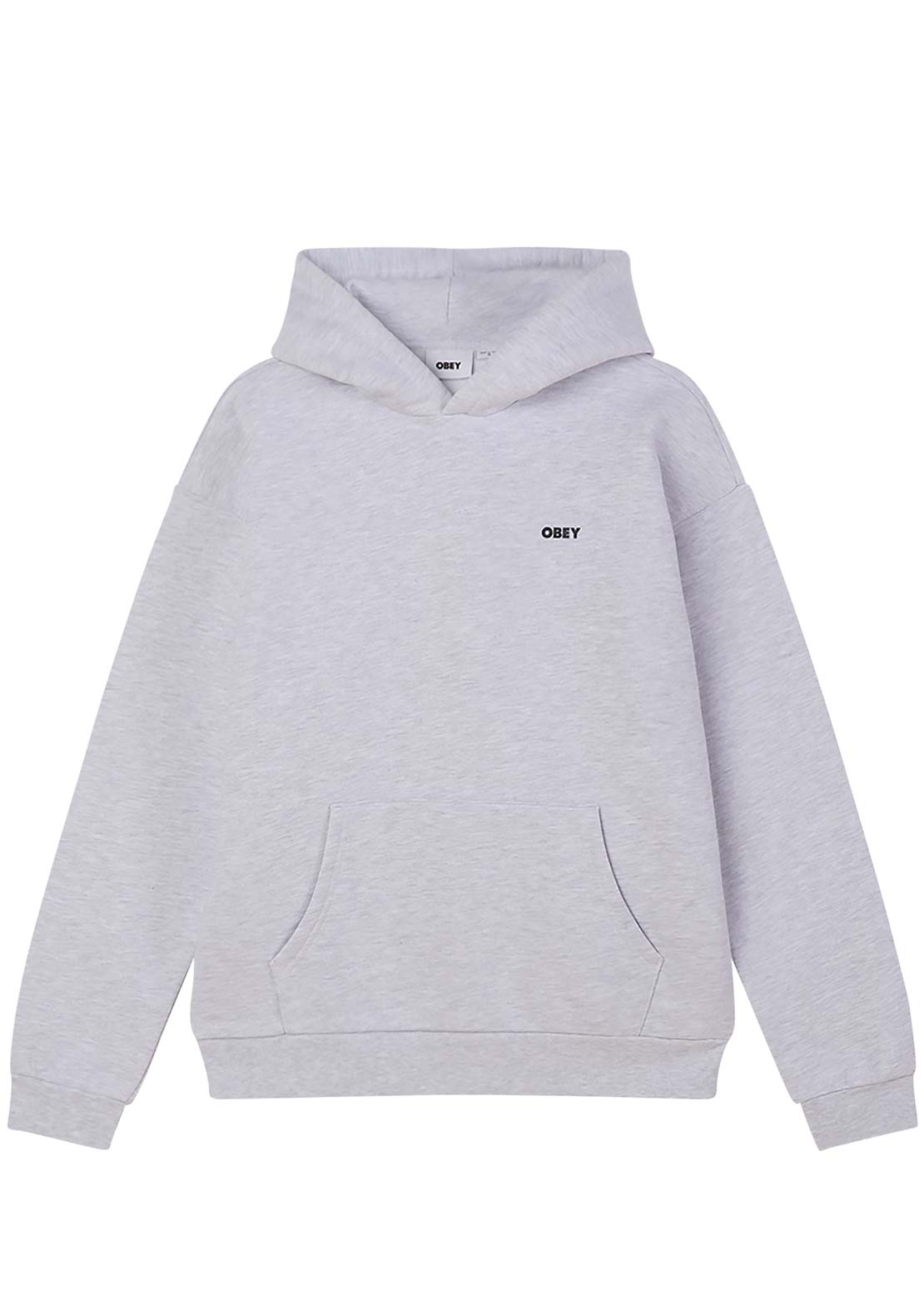 Obey Men's Bold Icon Extra Heavy Hood Ash Grey