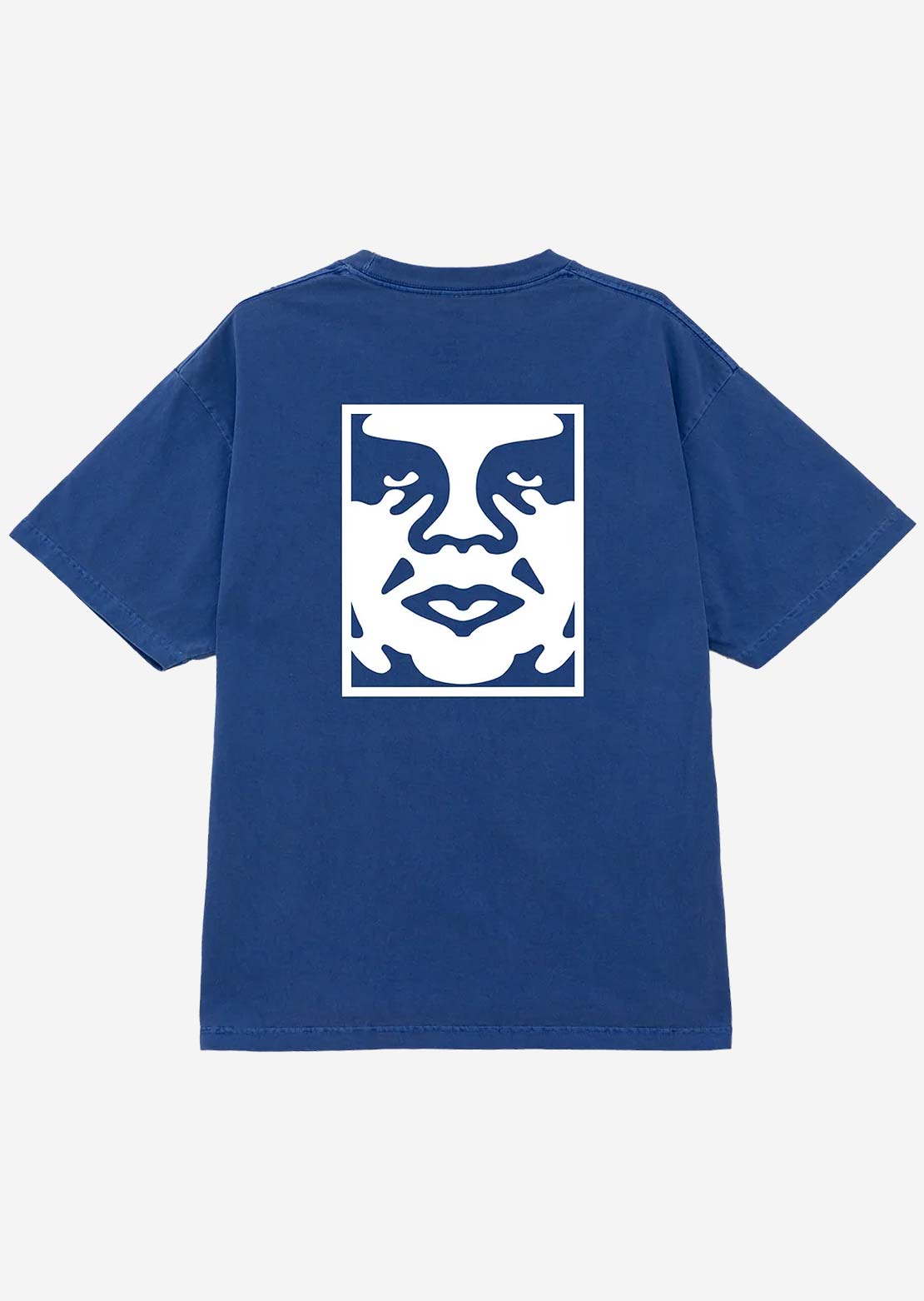 Obey Men's Bold Icon Face Box T-Shirt Pigment Electric Indigo