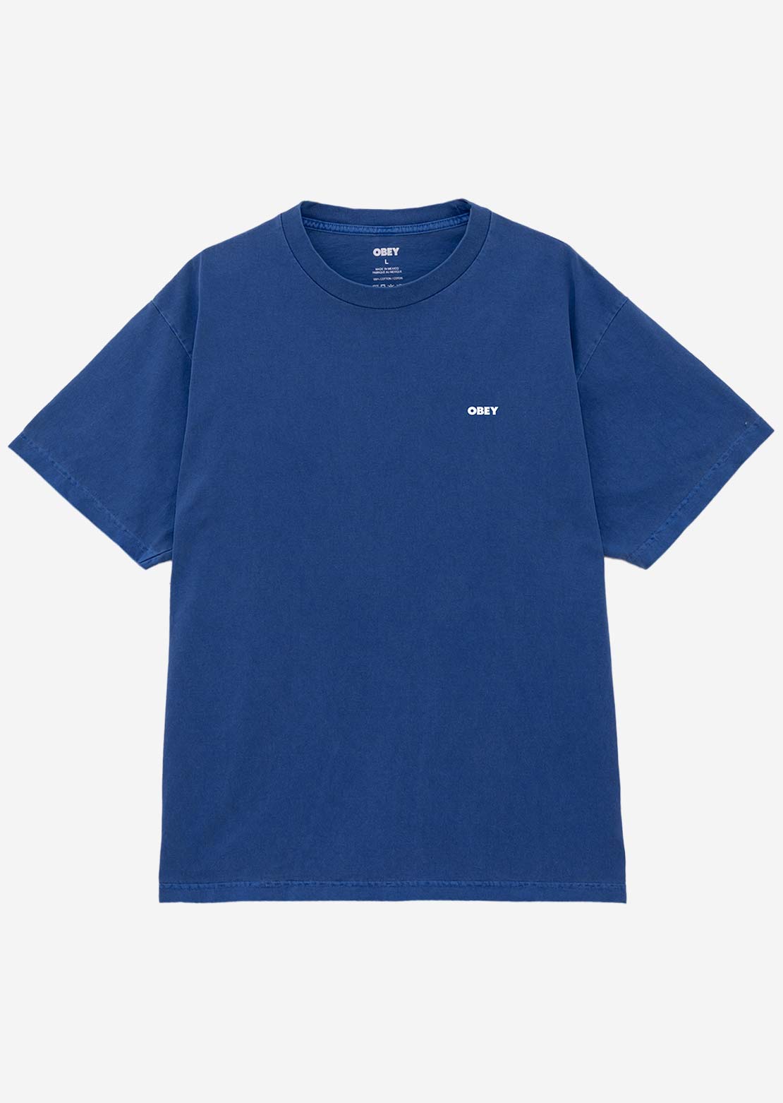 Obey Men's Bold Icon Face Box T-Shirt Pigment Electric Indigo