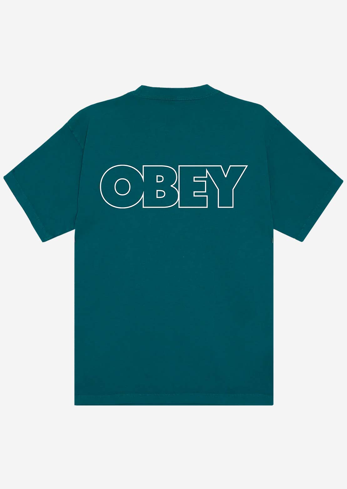 Obey Men's Bold Outline Box T-Shirt Pigment Shaded Spruce