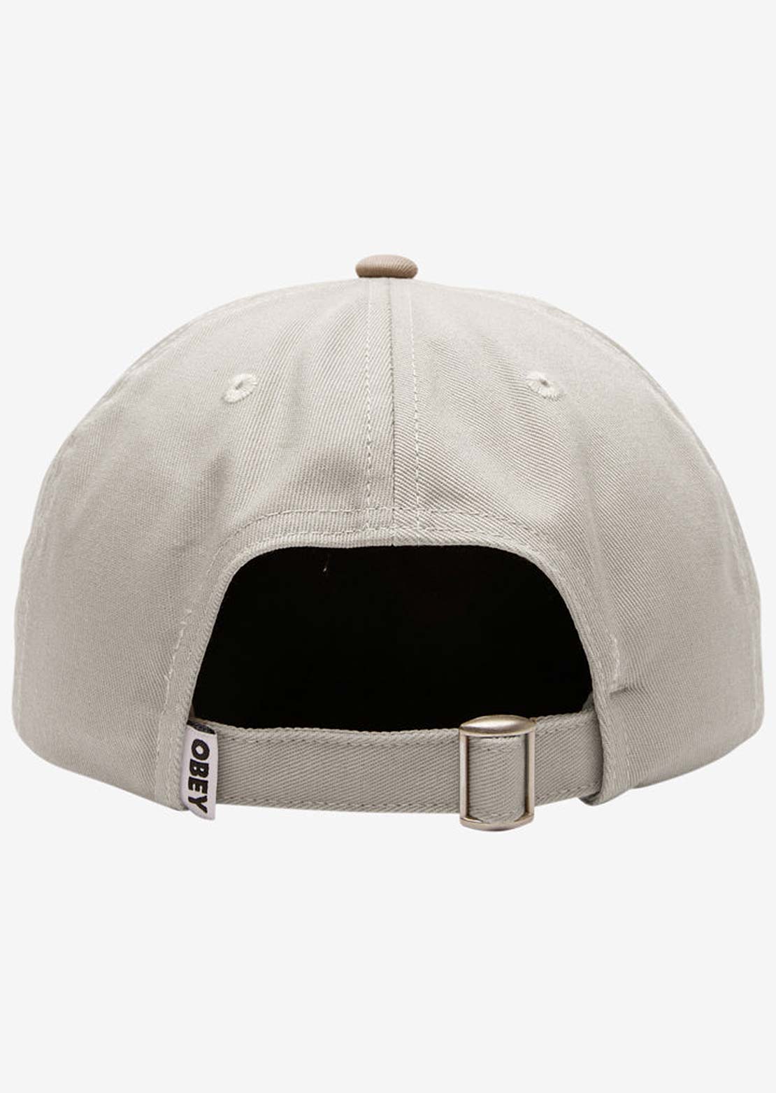 Obey Men&#39;s Bold Twill 6 Panel Strapback Cap Unbleached